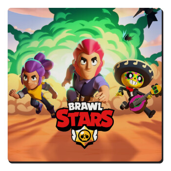Brawl Stars Desert, Τετράγωνο μαγνητάκι ξύλινο 6x6cm