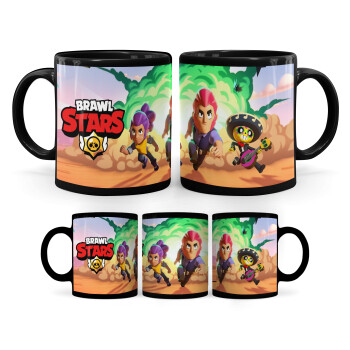 Brawl Stars Desert, Mug black, ceramic, 330ml