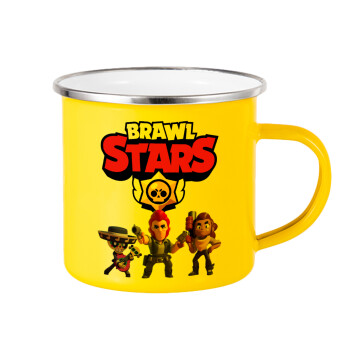 Brawl Stars Desert, Κούπα Μεταλλική εμαγιέ Κίτρινη 360ml