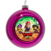 Purple Christmas tree ornament bauble 8cm