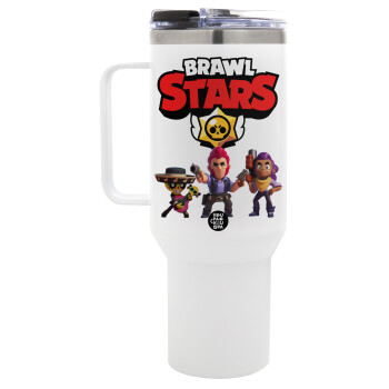 Brawl Stars Desert, Mega Stainless steel Tumbler with lid, double wall 1,2L