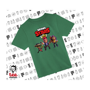 Brawl Stars Desert, Άνετο παιδικό T-Shirt ΠΡΑΣΙΝΟ από 100% βαμβάκι, για κάθε μέρα. Vegan & OEKO-TEX πιστοποιημένο.