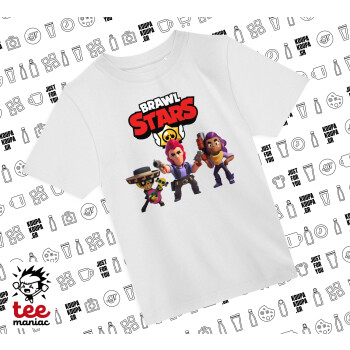 Brawl Stars Desert, Άνετο παιδικό T-Shirt ΛΕΥΚΟ από 100% βαμβάκι, για κάθε μέρα. Vegan & OEKO-TEX πιστοποιημένο.