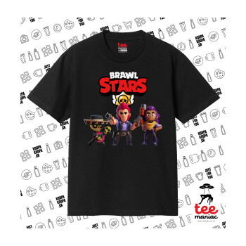 Brawl Stars Desert, Κλασικό T-Shirt, διπλής ραφής, χωρίς πλευρικές ραφές ΜΑΥΡΟ από 100% βαμβάκι. Vegan & OEKO-TEX πιστοποιημένο.