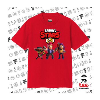 Brawl Stars Desert, Κλασικό T-Shirt, διπλής ραφής, χωρίς πλευρικές ραφές ΚΟΚΚΙΝΟ από 100% βαμβάκι. Vegan & OEKO-TEX πιστοποιημένο.