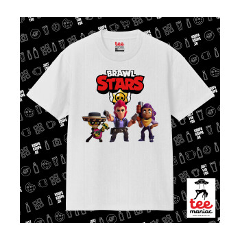 Brawl Stars Desert, Κλασικό T-Shirt, διπλής ραφής, χωρίς πλευρικές ραφές ΛΕΥΚΟ από 100% βαμβάκι. Vegan & OEKO-TEX πιστοποιημένο.