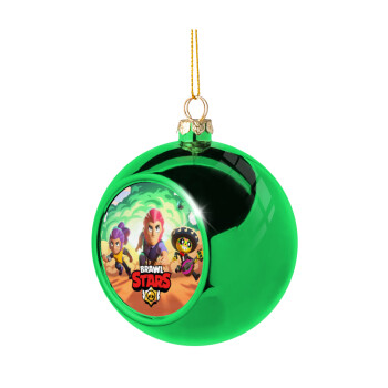 Brawl Stars Desert, Χριστουγεννιάτικη μπάλα δένδρου Πράσινη 8cm