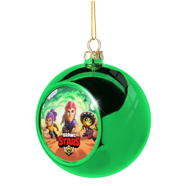 Brawl Stars Desert — Green Christmas tree ornament ball 8cm