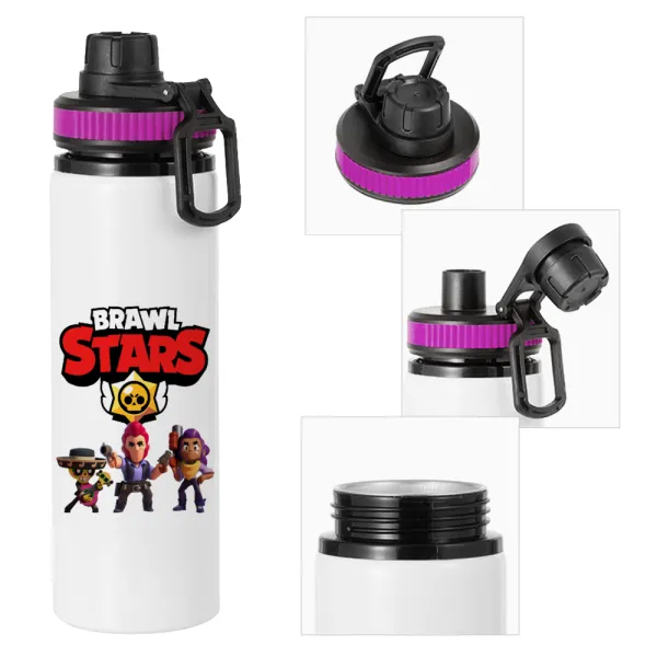 Brawl Stars Desert — Metallic water bottle with safety lid, 850ml aluminum