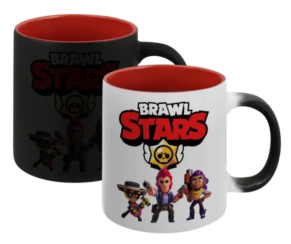 Brawl Stars Desert — Magic mug with red interior, ceramic, 330ml, changes colour with hot drinks