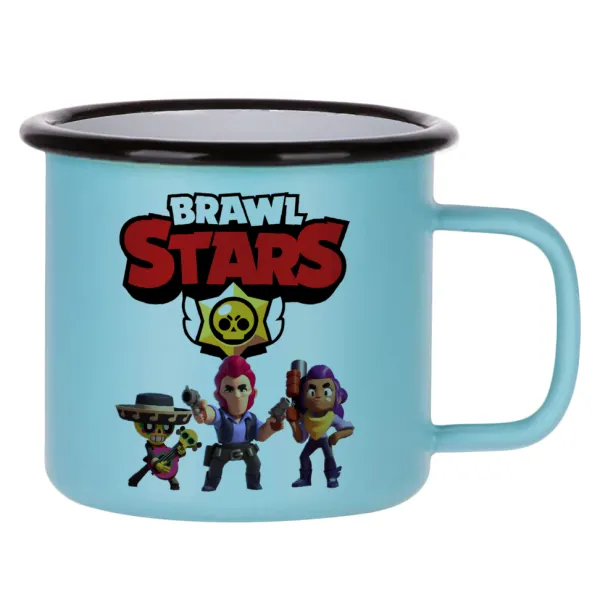 Brawl Stars Desert — Κούπα Μεταλλική εμαγιέ ΜΑΤ σιέλ 360ml