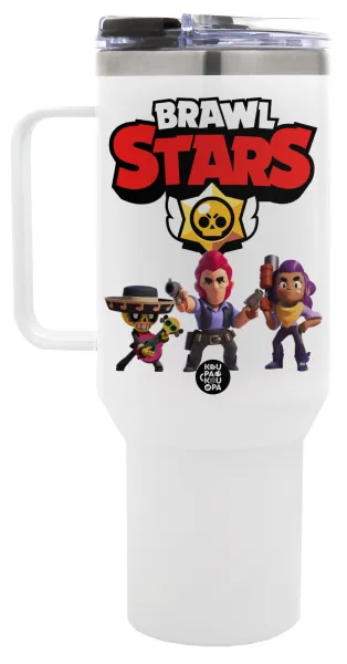 Brawl Stars Desert — Mega Stainless steel Tumbler with lid, double wall 1,2L