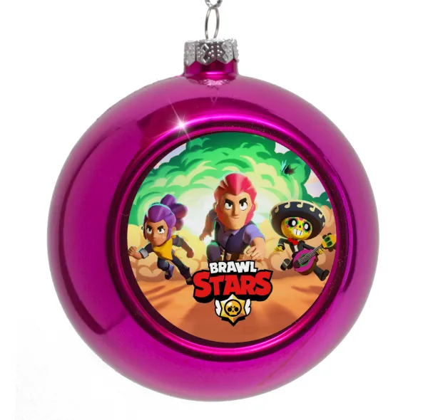 Brawl Stars Desert — Purple Christmas tree ornament bauble 8cm