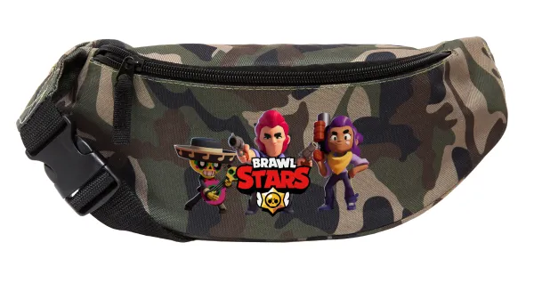 Brawl Stars Desert — Unisex waist bag (banana) in Jungle camouflage color with 2 pockets