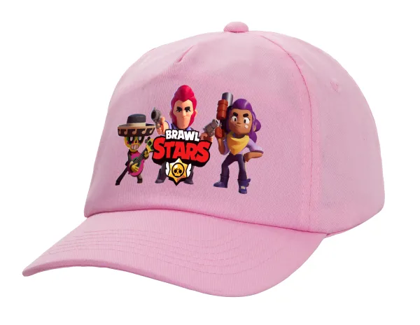 Brawl Stars Desert — Casual children's baseball cap, 100% Cotton Twill, PINK (COTTON, CHILDREN'S, ONE SIZE)