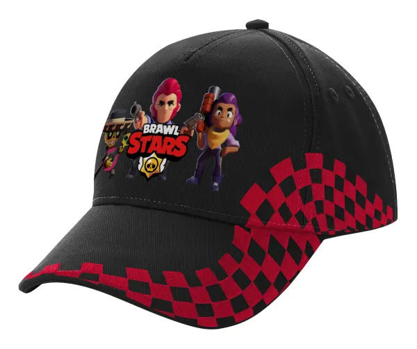Brawl Stars Desert — Adult Cap RACING Ultimate Black/Red, (100% COTTON DRILL, ADULT, UNISEX, ONE SIZE)