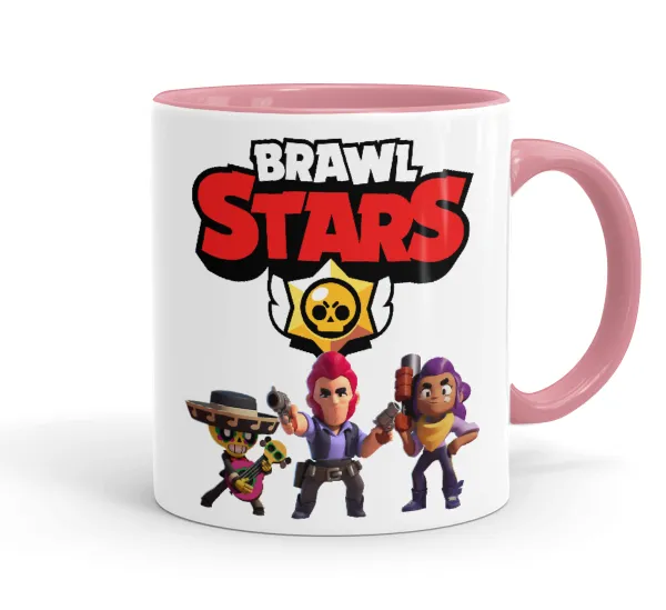 Brawl Stars Desert — Mug colored pink, ceramic, 330ml