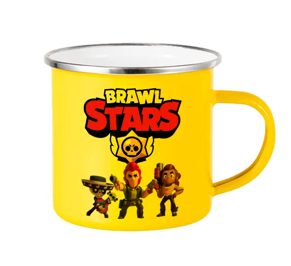 Brawl Stars Desert — Yellow Enamel Metallic Cup 360ml