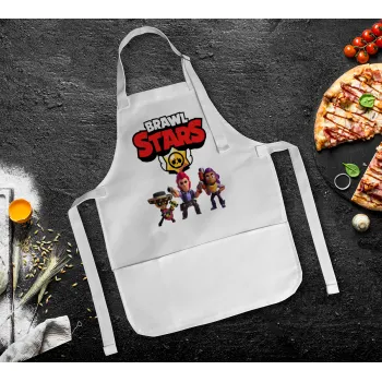 Brawl Stars Desert, Ποδιά Σεφ Ολόσωμη Παιδική (με ρυθμιστικά και 2 τσέπες)