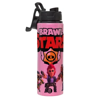 Brawl Stars Desert, Μεταλλικό παγούρι νερού με καπάκι ασφαλείας, αλουμινίου 850ml