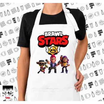 Brawl Stars Desert, Ποδιά μακριά Σεφ ολόσωμη με τσέπες white (ΕΝΗΛΙΚΩΝ)