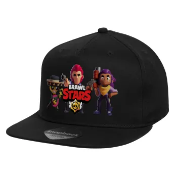Brawl Stars Desert, Καπέλο παιδικό Flat Snapback, Μαύρο (100% ΒΑΜΒΑΚΕΡΟ, ΠΑΙΔΙΚΟ, UNISEX, ONE SIZE)