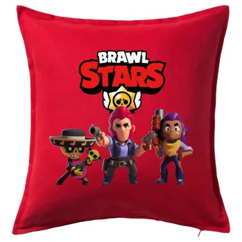 Brawl Stars Desert, Sofa cushion RED 50x50cm includes filling