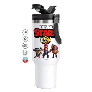 Brawl Stars Desert, Mega Tumbler με καπάκι, διπλού τοιχώματος (θερμό) 1,2L