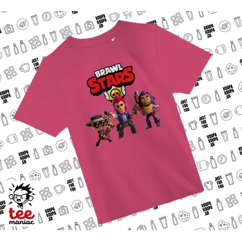 Brawl Stars Desert, ΡΟΖ παιδικό T-Shirt από 100% βαμβάκι, για κάθε μέρα. Vegan & OEKO-TEX πιστοποιημένο.