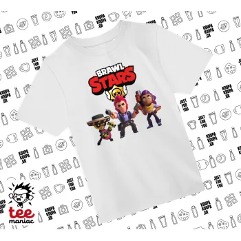 Brawl Stars Desert, Άνετο παιδικό T-Shirt ΛΕΥΚΟ από 100% βαμβάκι, για κάθε μέρα. Vegan & OEKO-TEX πιστοποιημένο.