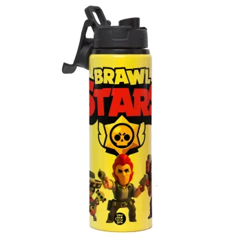 Brawl Stars Desert, Μεταλλικό παγούρι νερού με καπάκι ασφαλείας, αλουμινίου 850ml