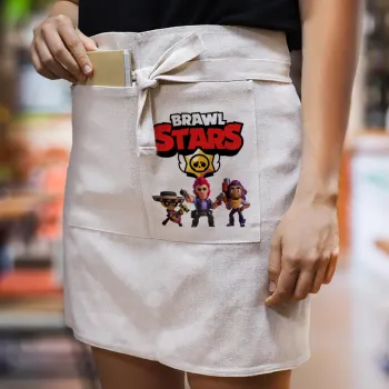 Brawl Stars Desert, Ποδιά Μέσης με διπλή τσέπη Barista/Bartender, Beige