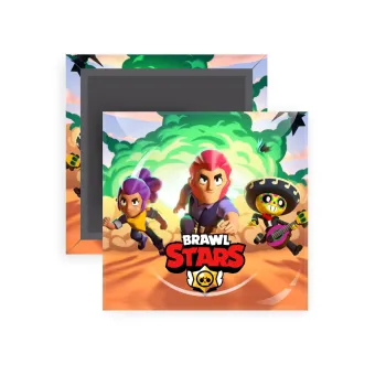 Brawl Stars Desert, Μαγνητάκι ψυγείου τετράγωνο διάστασης 5x5cm