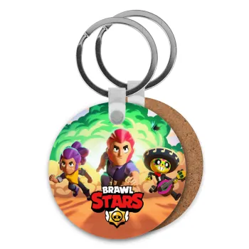 Brawl Stars Desert, Μπρελόκ Ξύλινο στρογγυλό MDF Φ5cm