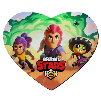 Brawl Stars Desert, Mousepad καρδιά 23x20cm