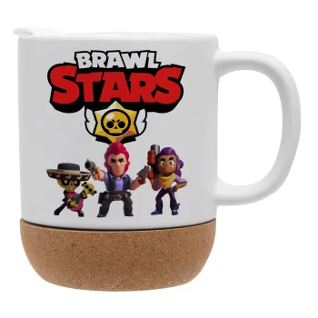 Brawl Stars Desert, Κούπα, κεραμική με βάση φελού και καπάκι (ΜΑΤ), 330ml