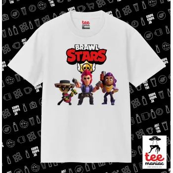 Brawl Stars Desert, Κλασικό T-Shirt, διπλής ραφής, χωρίς πλευρικές ραφές ΛΕΥΚΟ από 100% βαμβάκι. Vegan & OEKO-TEX πιστοποιημένο.