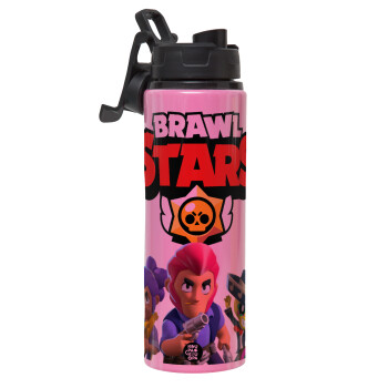 Brawl Stars Blue, Μεταλλικό παγούρι νερού με καπάκι ασφαλείας, αλουμινίου 850ml