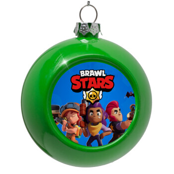 Brawl Stars Blue, Green Christmas tree ornament bauble 8cm