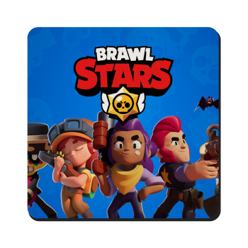 Brawl Stars Blue, Τετράγωνο μαγνητάκι ξύλινο 9x9cm