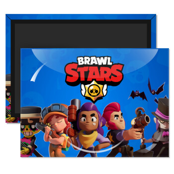 Brawl Stars Blue, Ορθογώνιο μαγνητάκι ψυγείου διάστασης 9x6cm