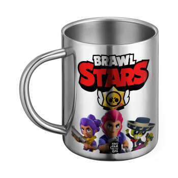 Brawl Stars Blue, Ανοξείδωτη Μεταλλική Κούπα 450ml - Διπλού Τοιχώματος