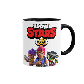 Brawl Stars Blue, Mug colored black, ceramic, 330ml