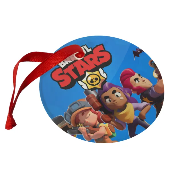 Brawl Stars Blue — Christmas ornament glass 9cm