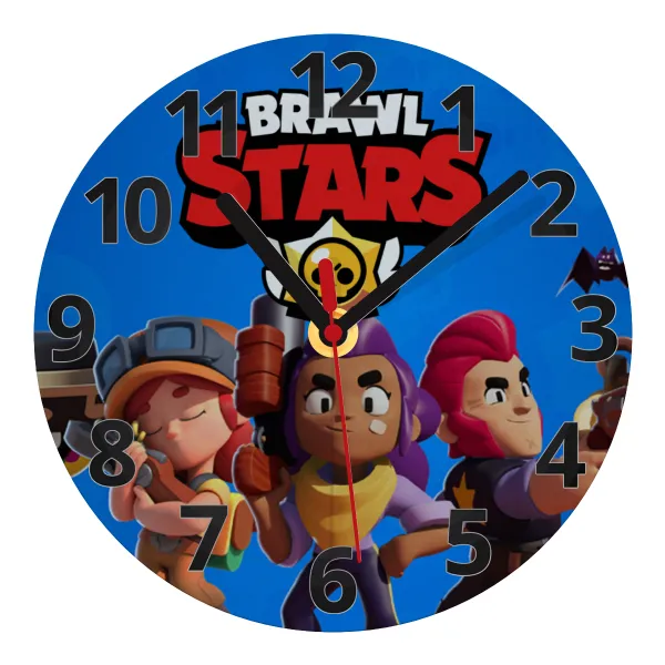 Brawl Stars Blue — Ρολόι τοίχου γυάλινο 20cm