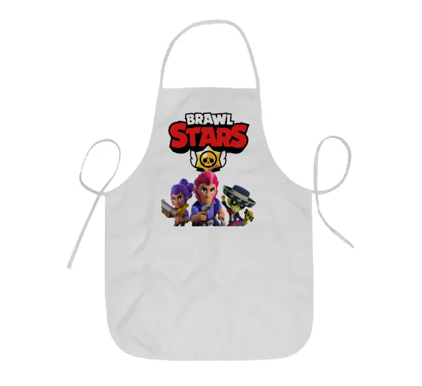 Brawl Stars Blue — Short full-length kids' chef apron (44x62cm)