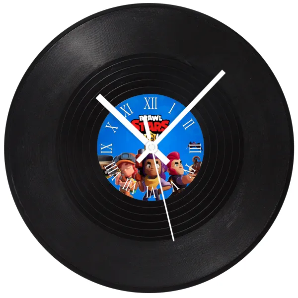 Brawl Stars Blue — Vinyl record wall clock (30cm)