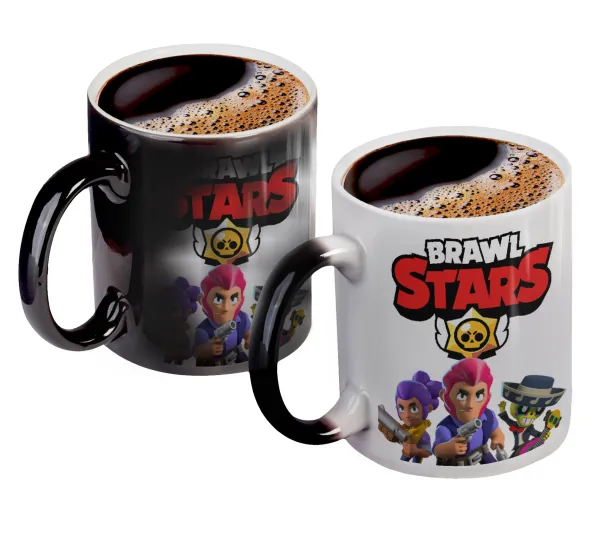 Brawl Stars Blue — Κούπα Μαγική, κεραμική, 330ml που αλλάζει χρώμα με το ζεστό ρόφημα