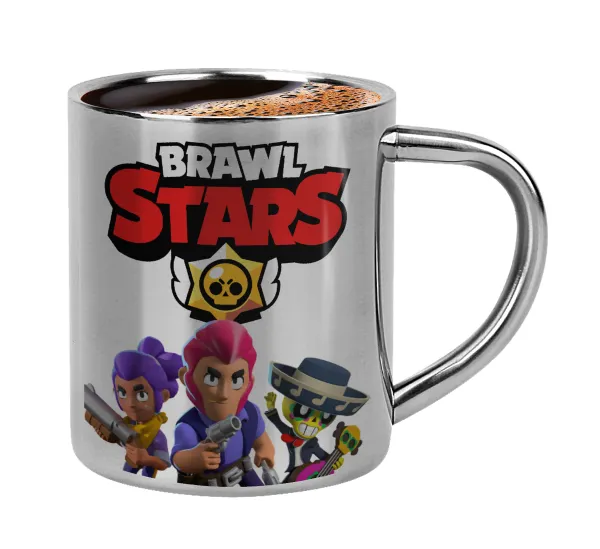 Brawl Stars Blue — Κουπάκι μεταλλικό διπλού τοιχώματος για espresso (220ml)