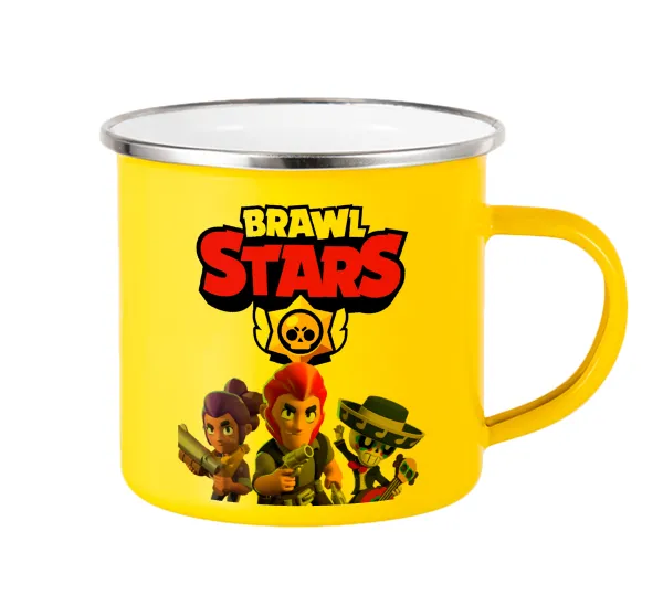 Brawl Stars Blue — Yellow Enamel Metallic Cup 360ml